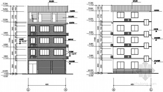 4层宿舍建筑结构施工图资料下载-农村自建4层住宅建筑结构施工图