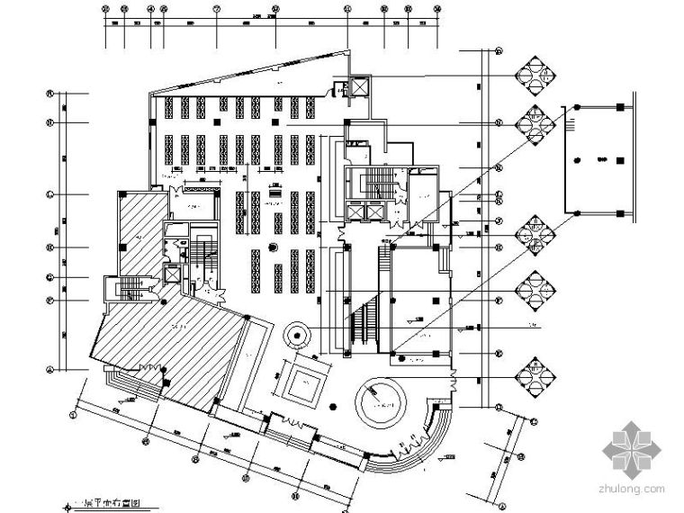商场栏杆CAD图资料下载-[重庆]某办公楼装饰施工图（医药公司部分）