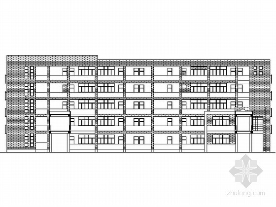 安徽省某中学教学楼设计资料下载-[安徽]某中学五层教学实验楼建筑方案图