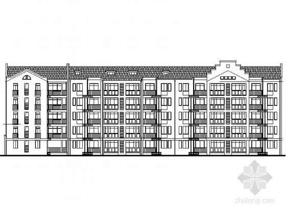 L型建筑图资料下载-[无锡]某居民区五层L型住宅楼建筑施工图（C9号楼）