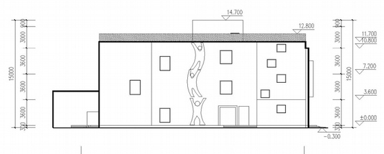 [上海]3层现代风格幼儿园建筑设计方案文本（含CAD图纸 知名建筑设计院）-3层现代风格幼儿园建筑设计立面图