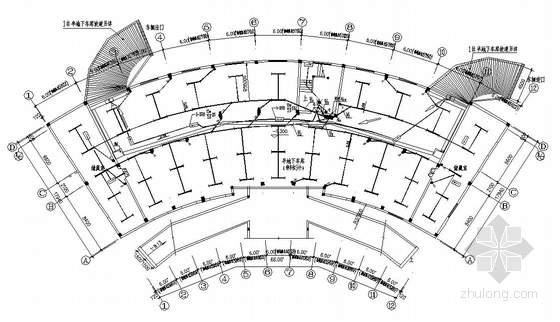 4层办公楼电气设计图资料下载-某弧型办公楼电气设计图