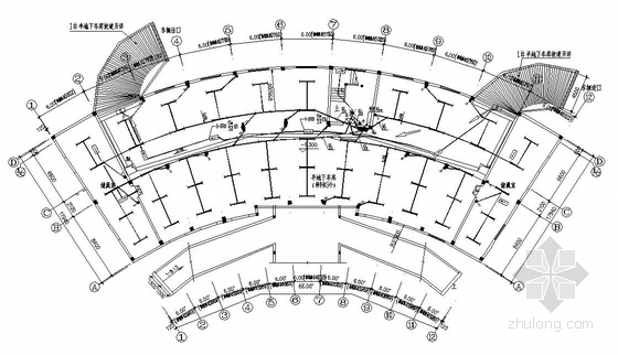 吉林省办公楼电气设计图纸资料下载-某弧型办公楼电气设计图