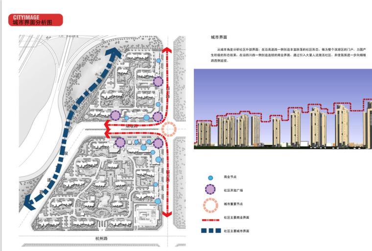 [安徽]合肥滨湖欣园建筑方案文本（欧陆风格）-城市界面分析图