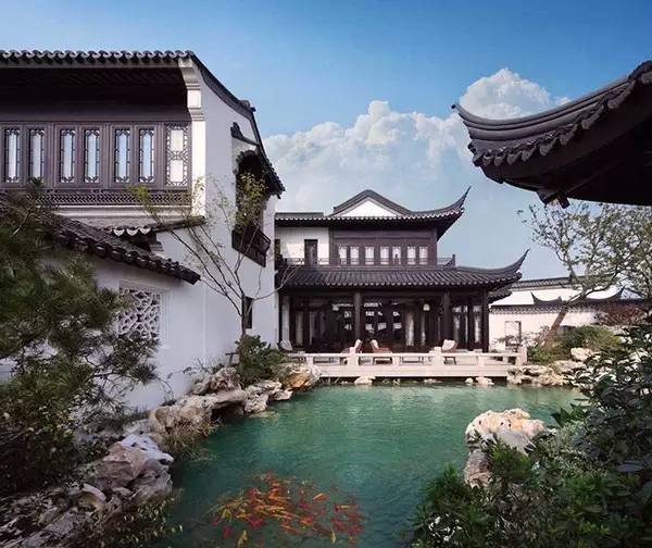 中式带庭院别墅平面图资料下载-中国9大顶级新中式别墅
