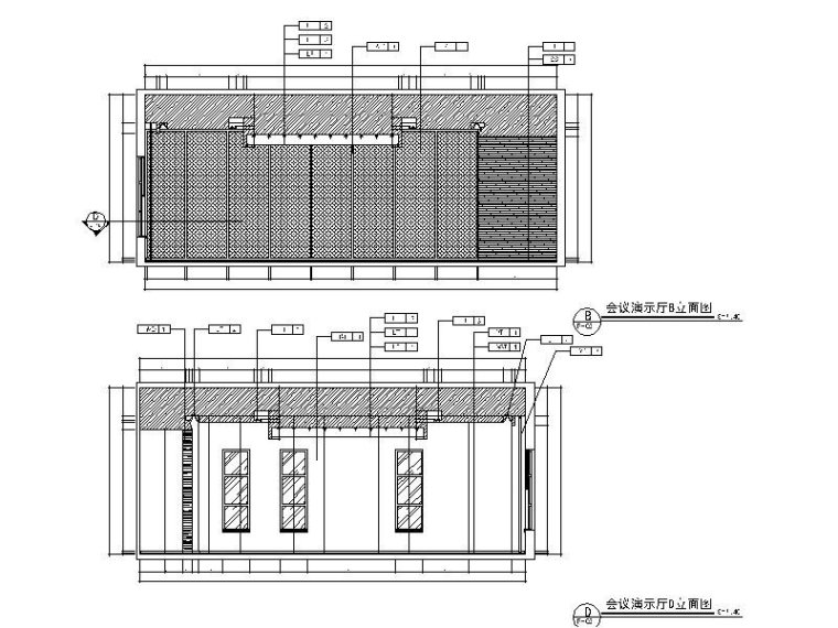 一套详细的办公空间设计施工图-一套详细的办公空间设计立面图