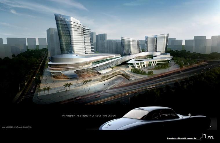 江苏大型现代感资料下载-[江苏]高层现代风格城市综合体建筑设计方案文本