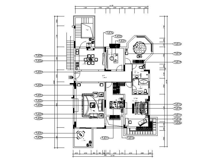 东莞住宅施工图资料下载-[东莞]清新田园风别墅设计施工图