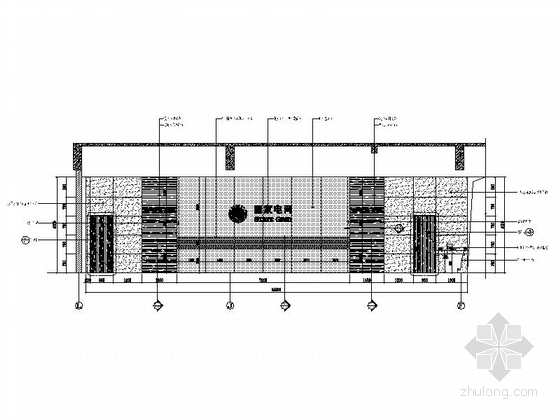 [浙江]简约大气办公楼室内设计CAD施工图-[浙江]简约大气办公楼室内设计立面图