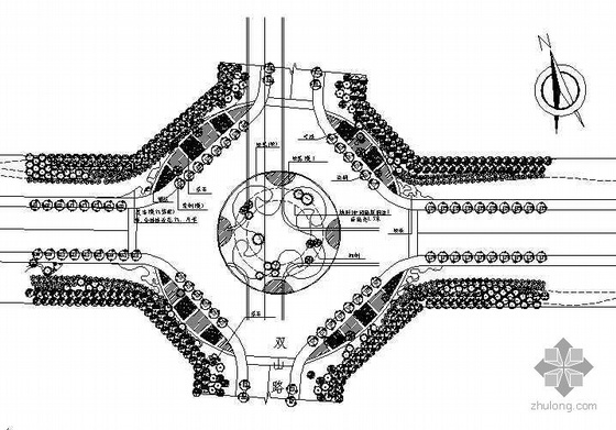 道路绿化景观设计平面图资料下载-[山东]某道路绿化景观设计方案
