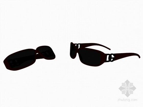 香港视觉文化眼镜店资料下载-眼镜3D模型下载