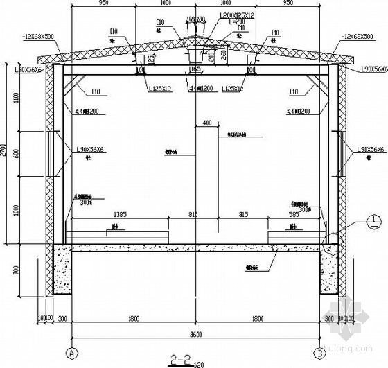 可逆配煤带式输送机资料下载-[山东]70米产品上仓带式输送机栈桥结构图