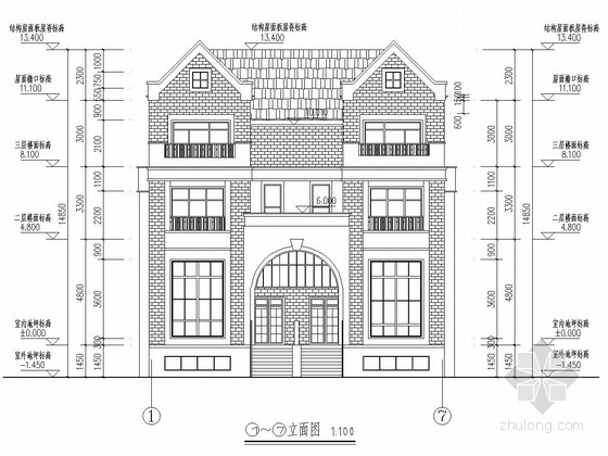 二层框架别墅建筑结构资料下载-2800平四层框架结构别墅建筑结构施工图