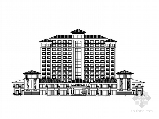 13层现代风格公寓资料下载-[广东]13层现代风格星级酒店建筑设计施工图