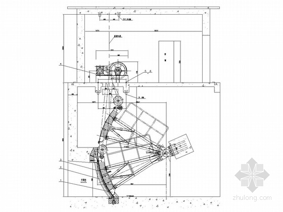 闸门设计图集资料下载-[云南]水电站冲砂闸金属结构施工图(弧形闸门)
