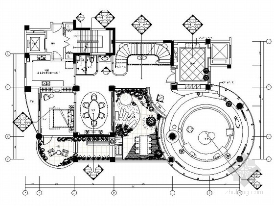 1房1厅复式室内设计资料下载-[厦门]世界湾区经典简欧复式样板房装修施工图（含效果）