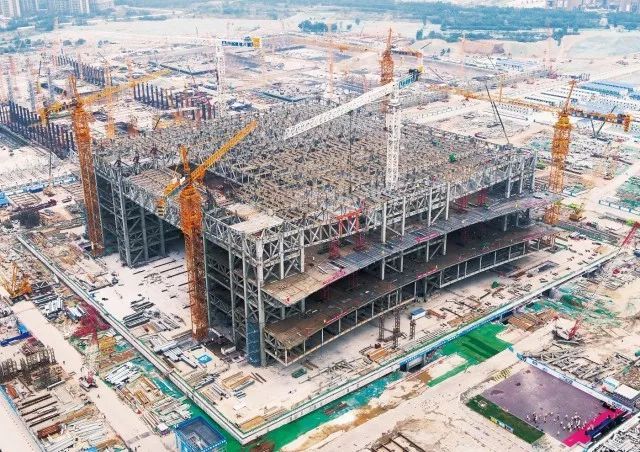 西安丝路国际会议中心6.5万吨主体钢结构5月30日封顶_31