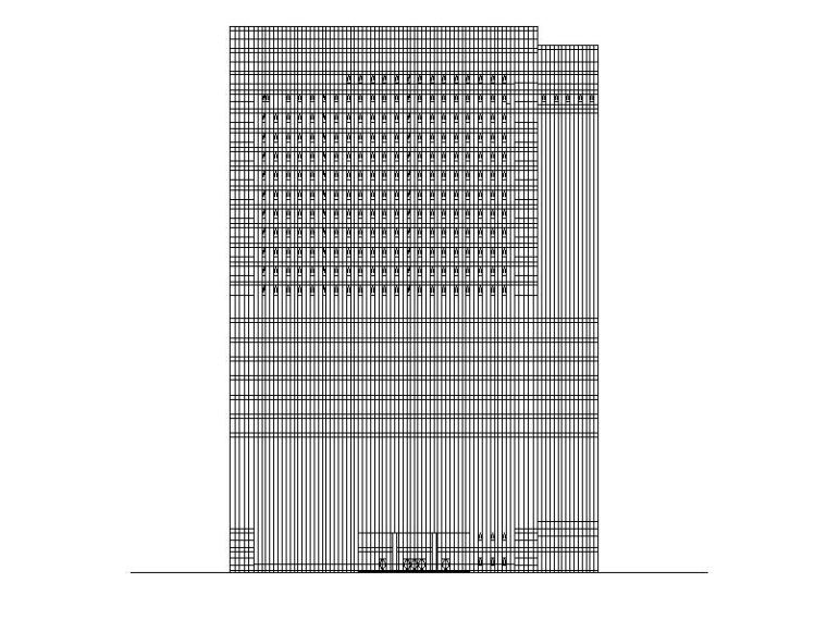 办公大楼立面资料下载-[四川]超高层幕墙立面塔式科研办公楼建筑施工图