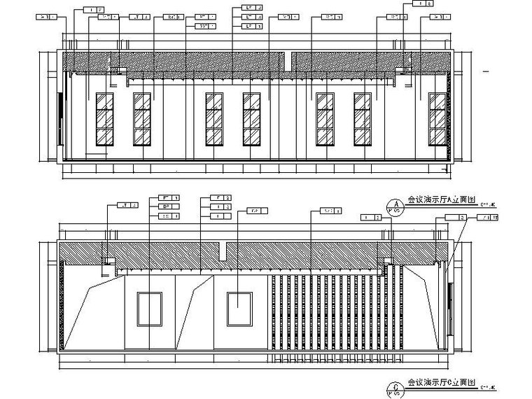 一套详细的办公空间设计施工图-一套详细的办公空间设计立面图