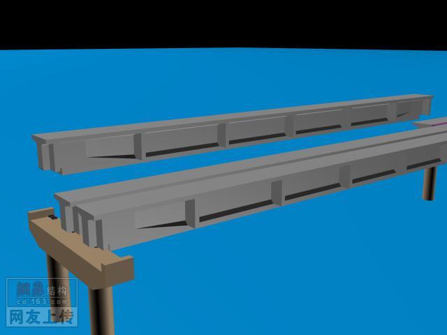桥梁三维模型图之简支T梁施工过程（86页，大量附图）-边梁横移就位