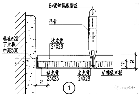 吊装成龙骨架 将矿棉板直接放在t龙骨上 现场图片属于明架矿棉板吊顶