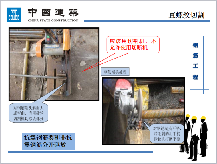 钢筋、模板、混凝土细部做法（124页，图文丰富详细）-直螺纹切割