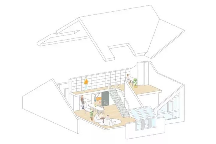 看设计师如何把顶层三角空间打造成高逼格住宅！！_3