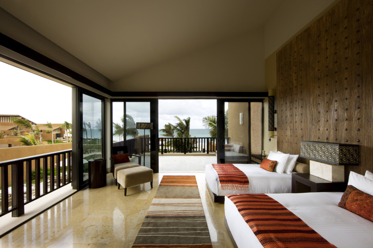 ​墨西哥玛雅库巴悦榕庄Banyan Tree Mayakoba官方高清摄影-beach_front_pool_villa_2nd_bedroom_01