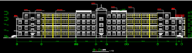 多层教学楼全套教学施工图资料下载-大学教学楼建筑全套完整施工图