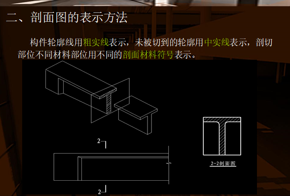 建筑识图与制图讲义课件-剖面图表示