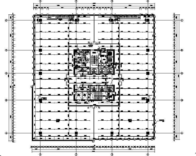 山东知名地产超高层办公建筑给排水设计施工图-十六~十七喷淋平面图