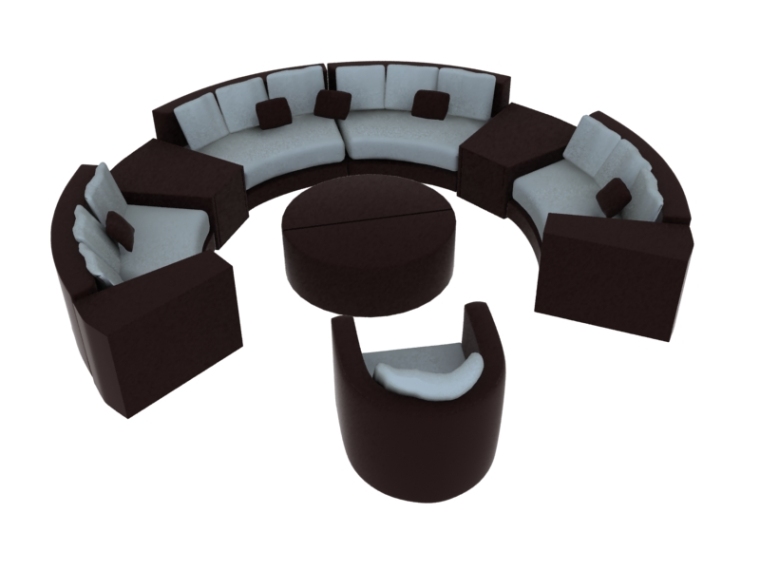 环形组合沙发3D模型下载-环形组合沙发