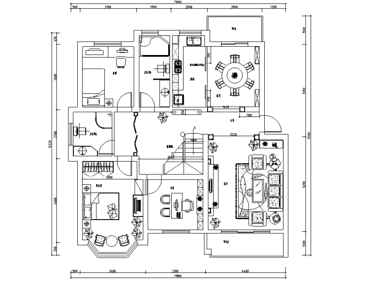 欧式别墅一层资料下载-[嘉兴]欧式两层小别墅室内设计装修施工图
