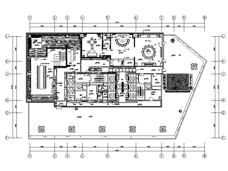 大型茶楼施工图资料下载-[内蒙古]金融广场K座茶楼概念方案设计施工图