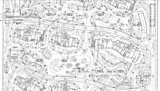 苏州住宅项目景观电气施工图-照明平面图