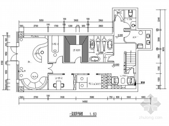 建筑会所外形资料下载-[吉林]美容养生现代风格SPA会所室内装修施工图（含实景）