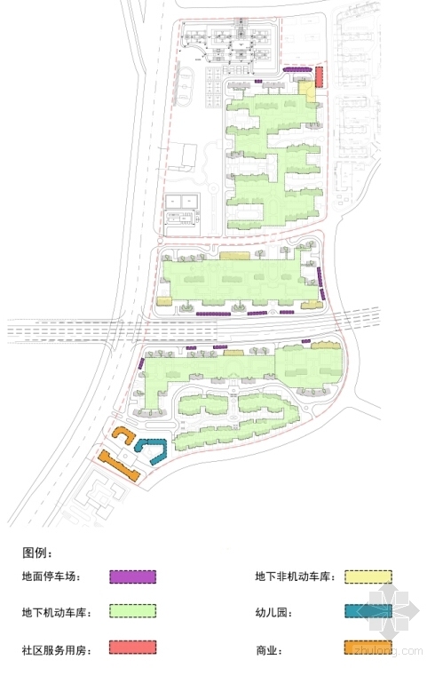 [山东]欧式风格高端住宅区规划设计方案文本（2个地块）-欧式风格高端住宅区规划设计分析图