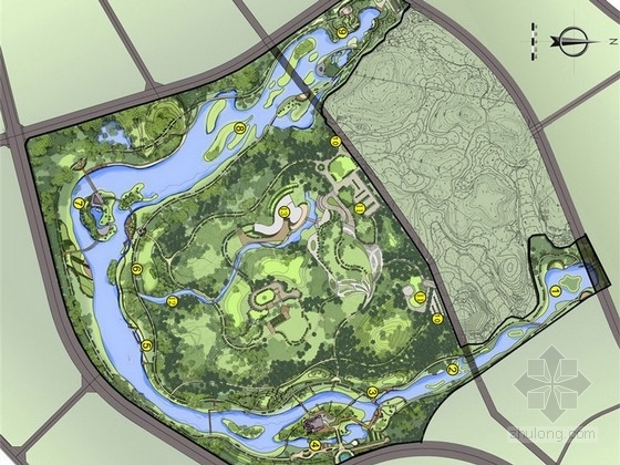 水生湿地植物设计方案资料下载-[贵州]滨水生态湿地公园景观规划设计方案