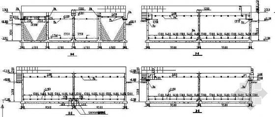 接触氧化池二沉池结构施工图纸-2