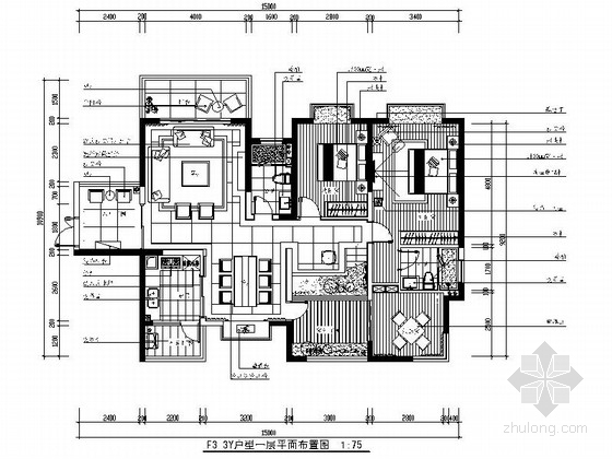 简欧高层住宅效果图资料下载-[广西]高层住宅简欧复式样板房装修图（含效果实景）