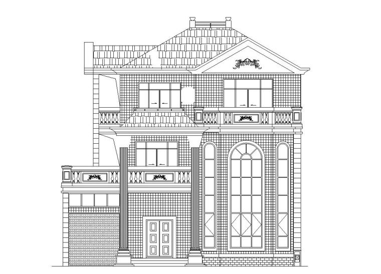 4层框架式别墅图资料下载-[广东]三层单家独院式别墅建筑施工图设计