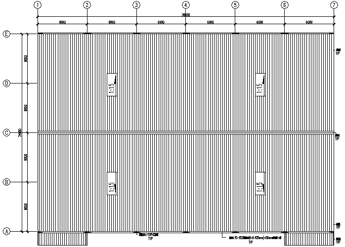 木栈道钢骨架施工图资料下载-泉港门式刚架钢结构工程施工图（CAD，9张）