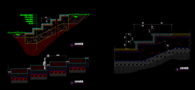 cad台阶施工详图资料下载-台阶踏步施工节点