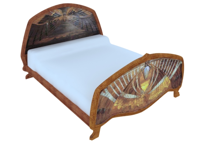 床模型2资料下载-古典欧式床3D模型下载
