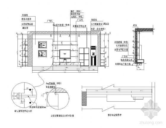 电视背景墙节点大样资料下载-电视背景墙详图