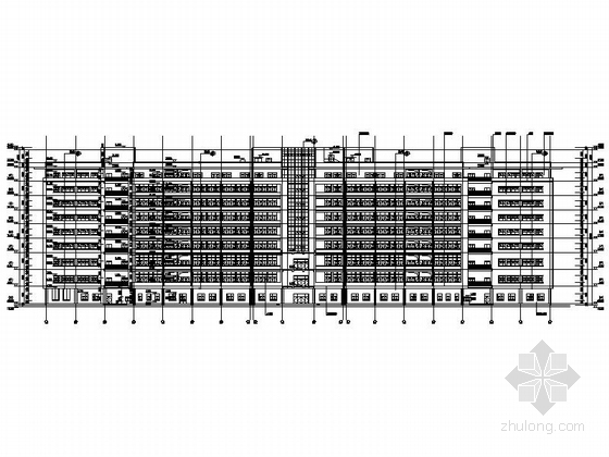 [徐州]某医院九层住院楼建筑施工图（含效果图）-图5