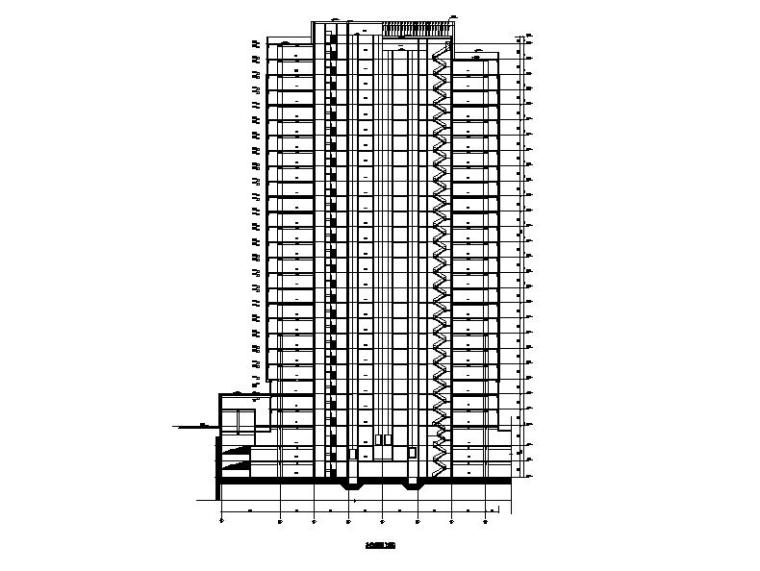 [上海]高层石材幕墙立面商业办公综合体楼建筑施工图-高层石材幕墙立面商业办公综合体楼建筑