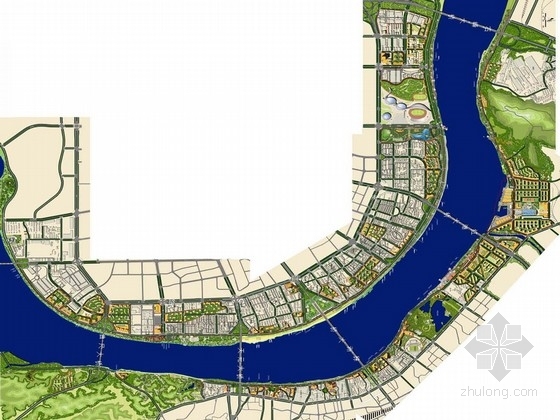 城市公共空间规划系统资料下载-[湖南]滨江城市观光带公共空间景观设计方案