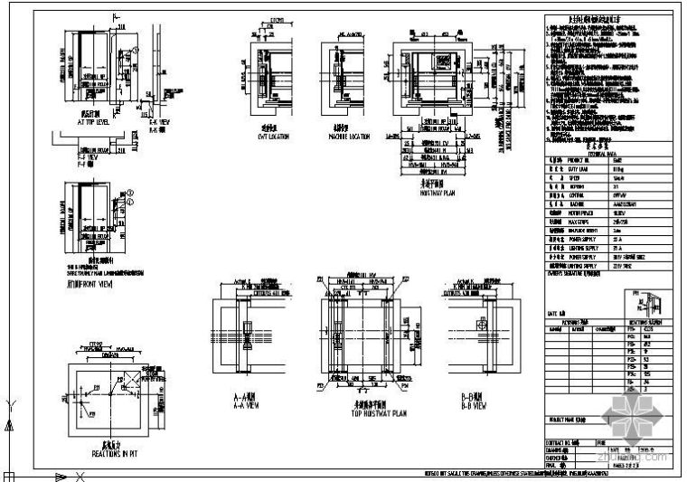 户型图6层带电梯资料下载-某800-W800-1.6-左电梯节点构造详图