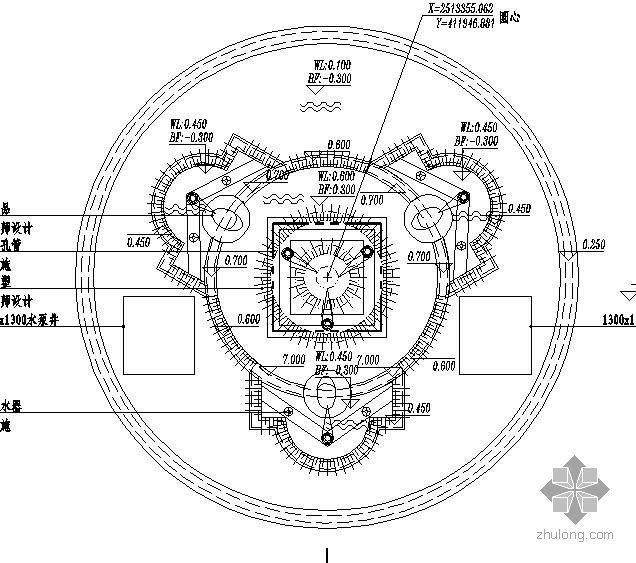 特色喷泉水池施工大样- 